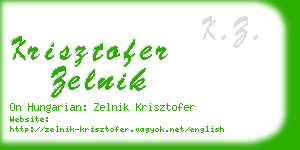 krisztofer zelnik business card